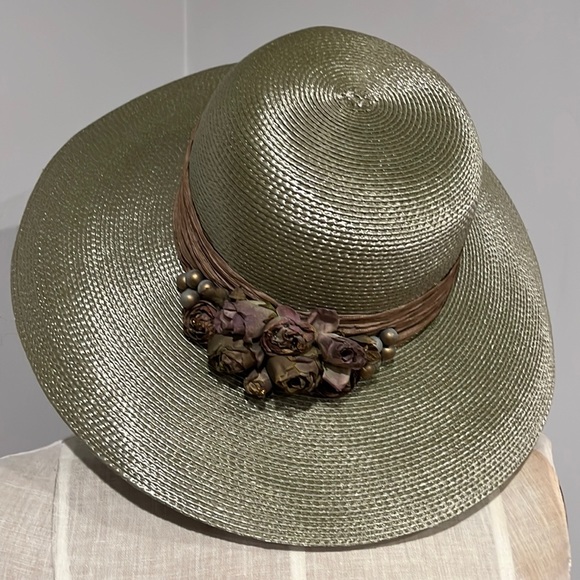 Beautiful hi quality straw hat in khaki green💖 - Picture 1 of 5